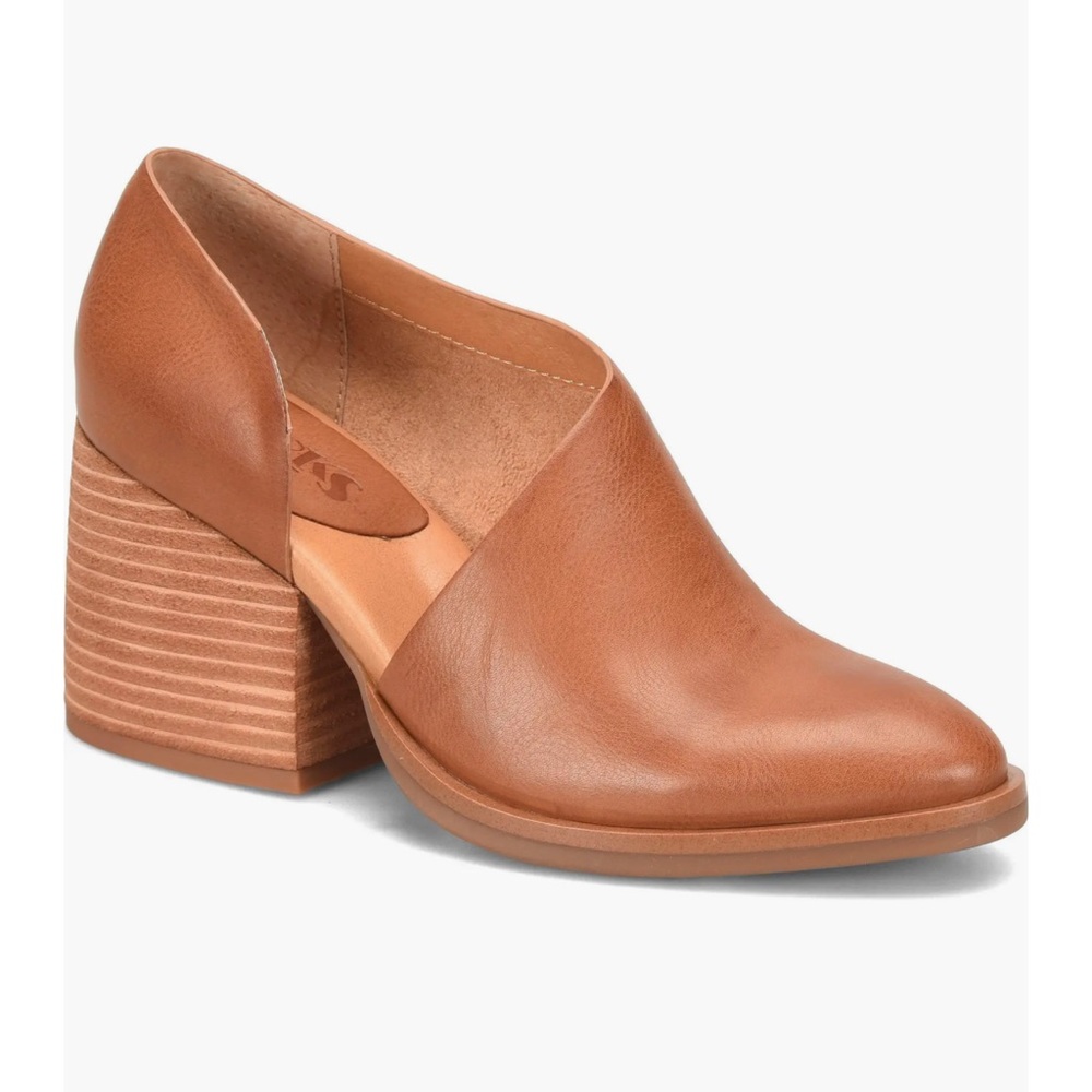 Kork-Ease Women's Tan Leather Block Heel Pump